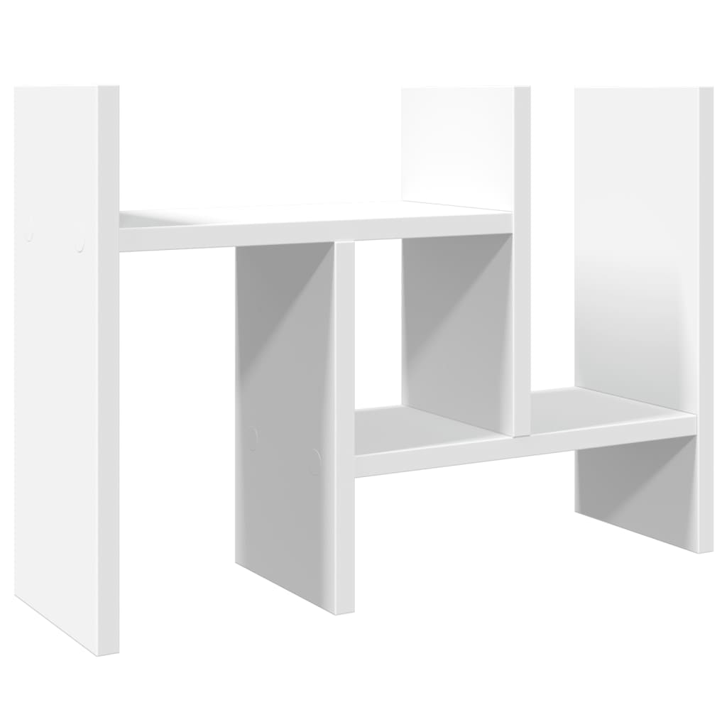 vidaXL Stolní organizér bílý 34,5 x 15,5 x 35,5 cm kompozitní dřevo