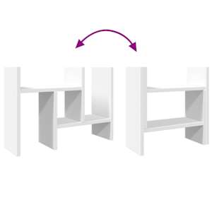 Stolní organizér bílý 34,5 x 15,5 x 35,5 cm kompozitní dřevo - obrázek 8