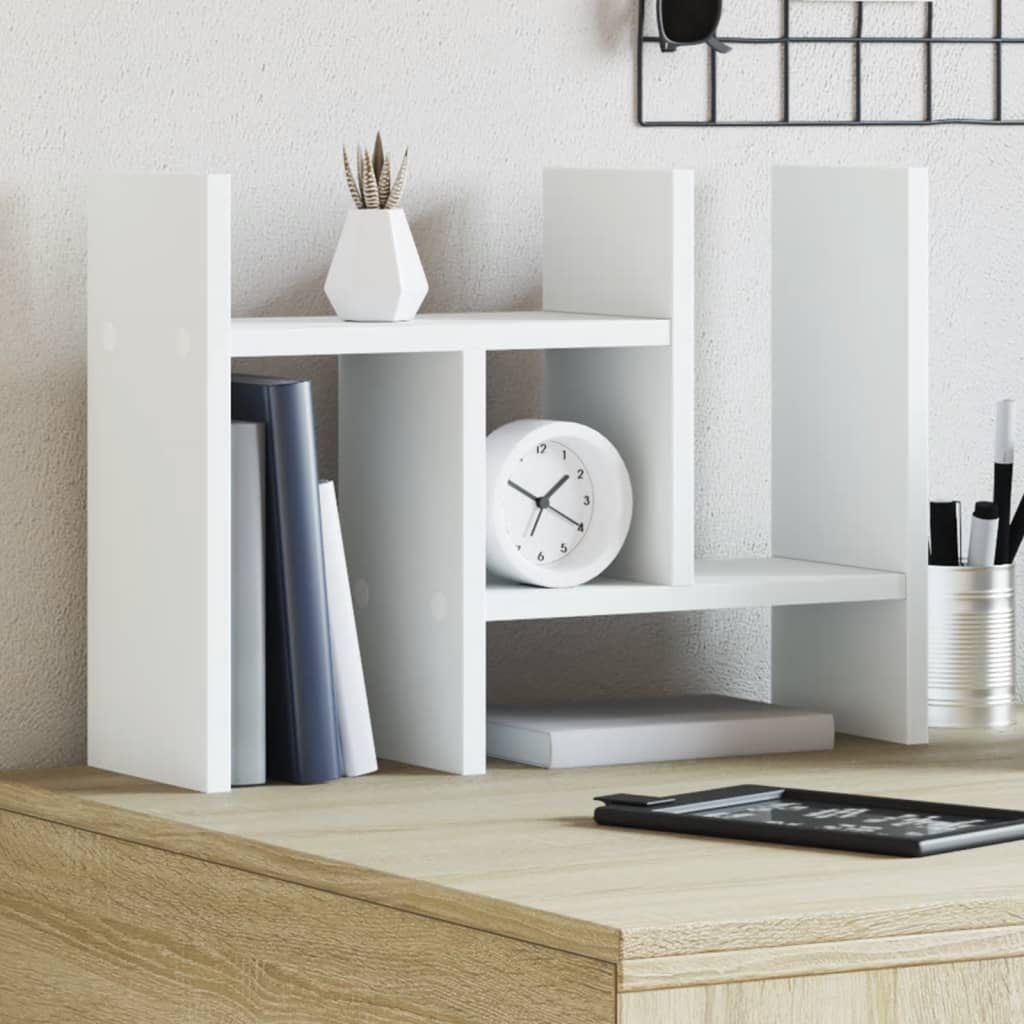 Schreibtisch-Organizer Weiß 34,5×15,5×35,5 cm Holzwerkstoff