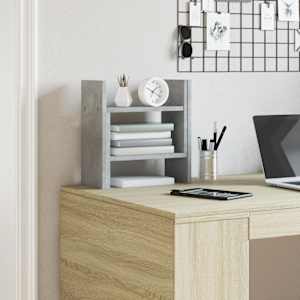Stolní organizér betonově šedý 34,5 x 15,5 x 35,5 cm kompozit - obrázek 4
