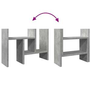 Stolní organizér betonově šedý 34,5 x 15,5 x 35,5 cm kompozit - obrázek 9
