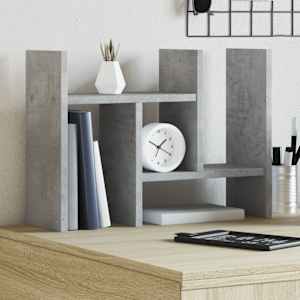 Stolní organizér betonově šedý 34,5 x 15,5 x 35,5 cm kompozit - obrázek 1
