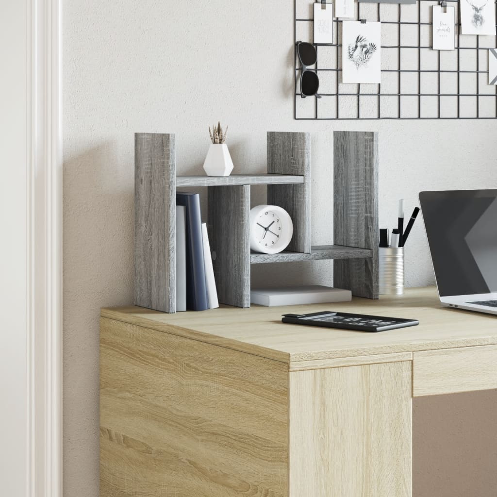 vidaXL Bureau organiser 34,5x15,5x35,5 cm bewerkt hout grijs sonoma afbeelding