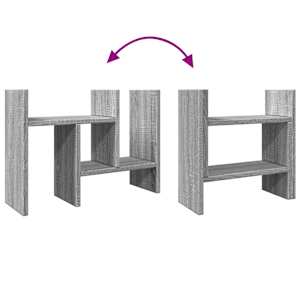 Stolní organizér šedý sonoma 34,5x15,5x35,5 cm kompozitní dřevo - obrázek 8