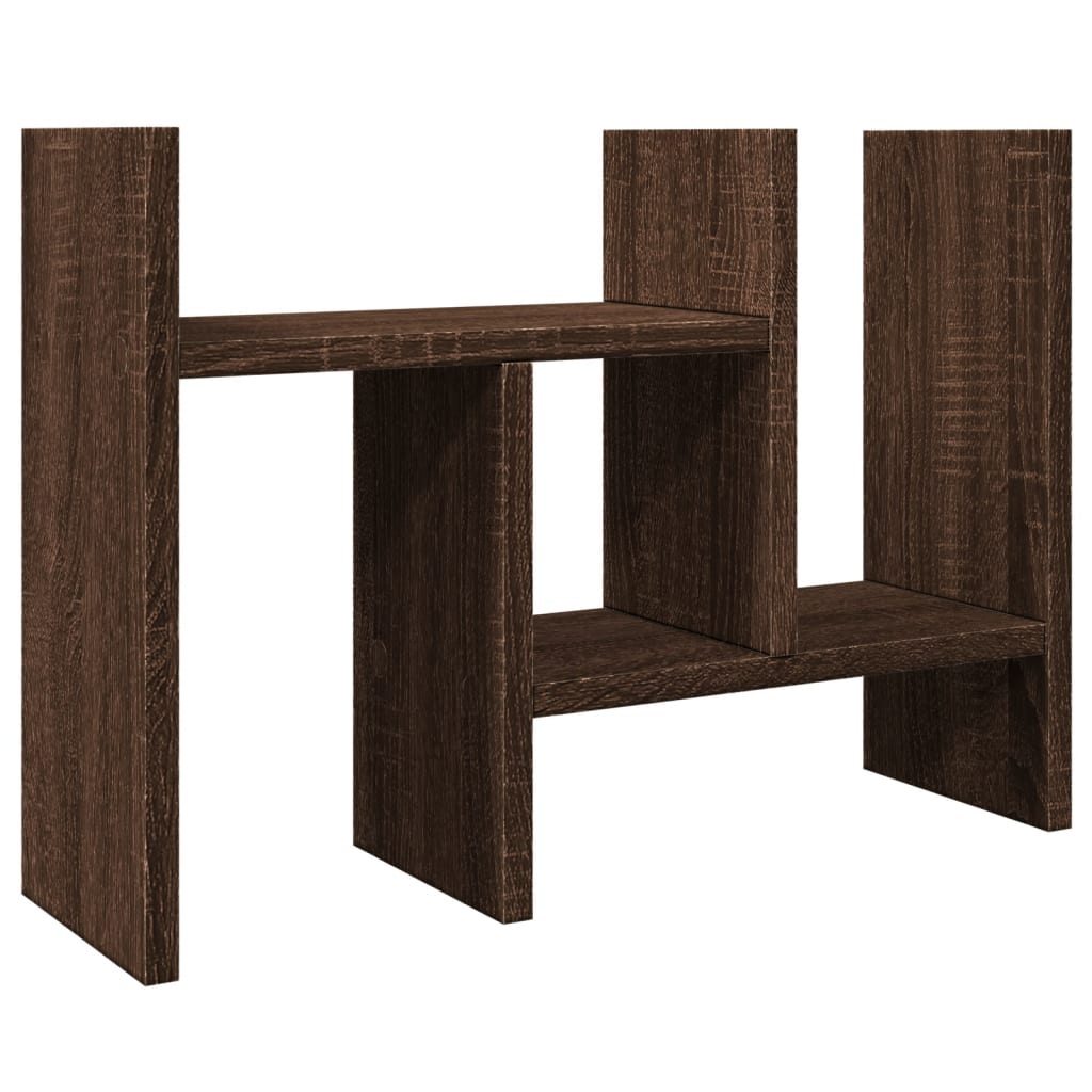 vidaXL Stolní organizér hnědý dub 34,5x15,5x35,5 cm kompozitní dřevo