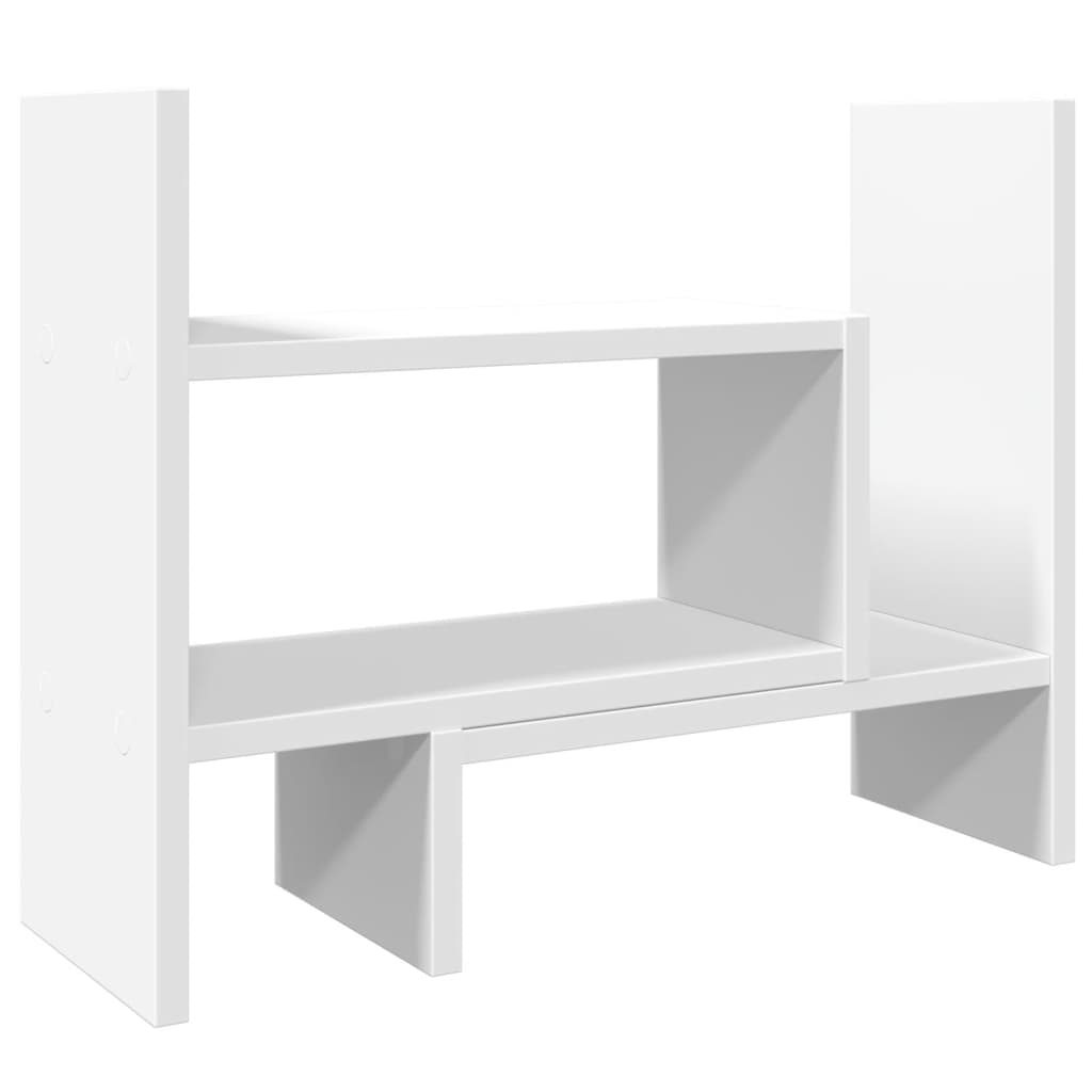 vidaXL Stolní organizér bílý 38,5 x 17 x 39 cm kompozitní dřevo
