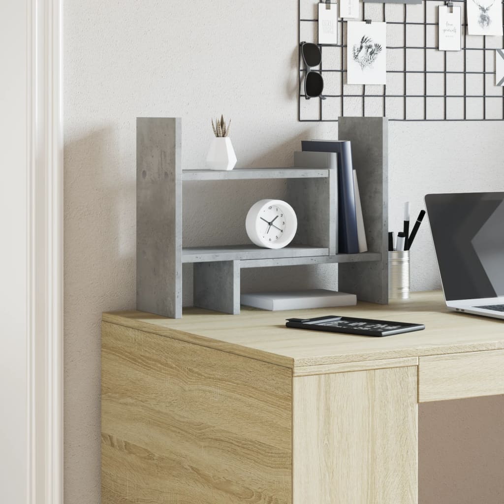vidaXL Bureau organiser 38,5x17x39 cm bewerkt hout betongrijs afbeelding