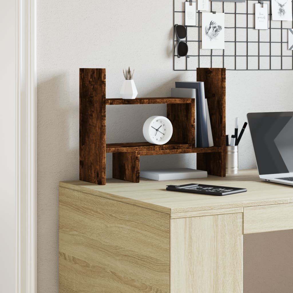 vidaXL Bureau organiser 38,5x17x39 cm bewerkt hout gerookt eikenkleur afbeelding