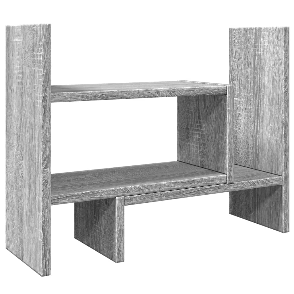 vidaXL Stolní organizér šedý sonoma 38,5 x 17 x 39 cm kompozitní dřevo