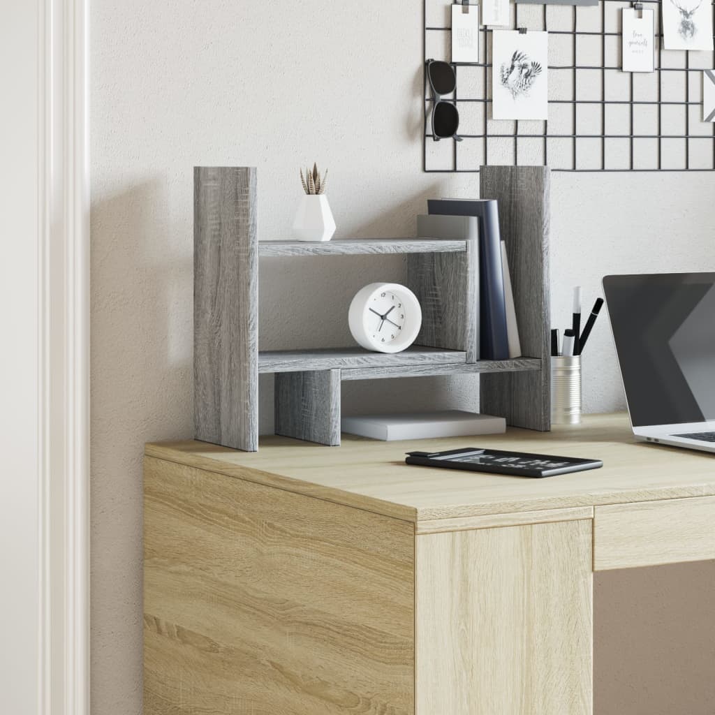 vidaXL Bureau organiser 38,5x17x39 cm bewerkt hout grijs sonoma eiken afbeelding