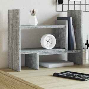 Stolní organizér šedý sonoma 38,5 x 17 x 39 cm kompozitní dřevo