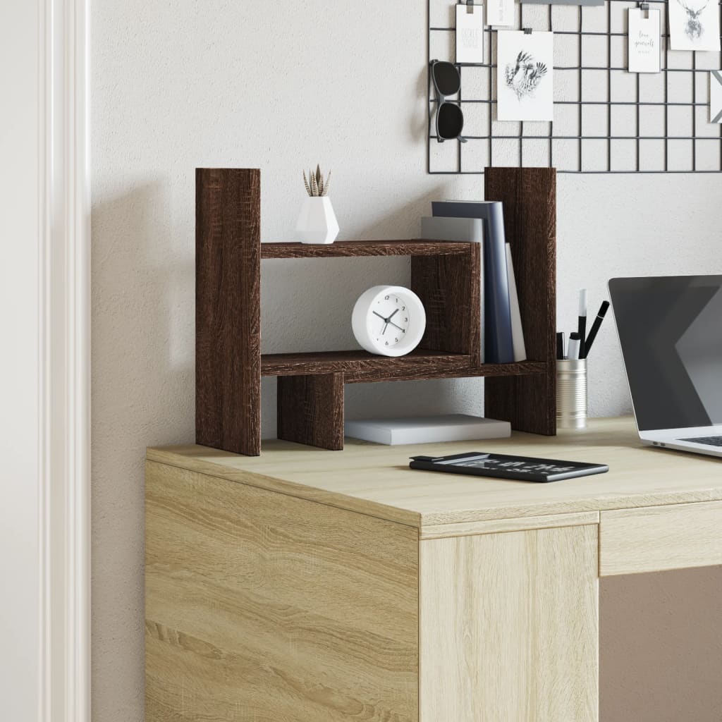 vidaXL Bureau organiser 38,5x17x39 cm bewerkt hout bruin eikenkleur afbeelding