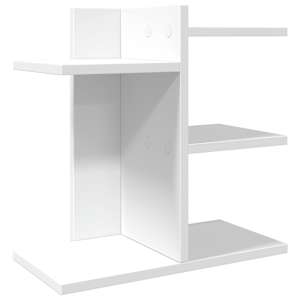 Stolní organizér bílý 42 x 21,5 x 42 cm kompozitní dřevo - obrázek 2