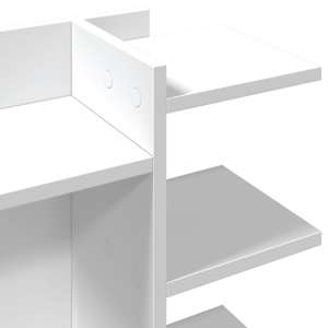 Stolní organizér bílý 42 x 21,5 x 42 cm kompozitní dřevo - obrázek 7