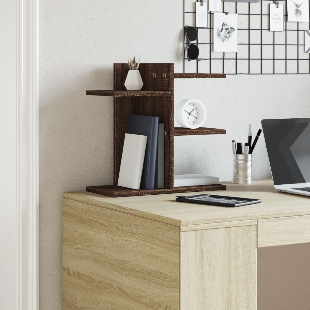 vidaXL Bureau organiser 42x21,5x42 cm bewerkt hout bruin eikenkleurig afbeelding