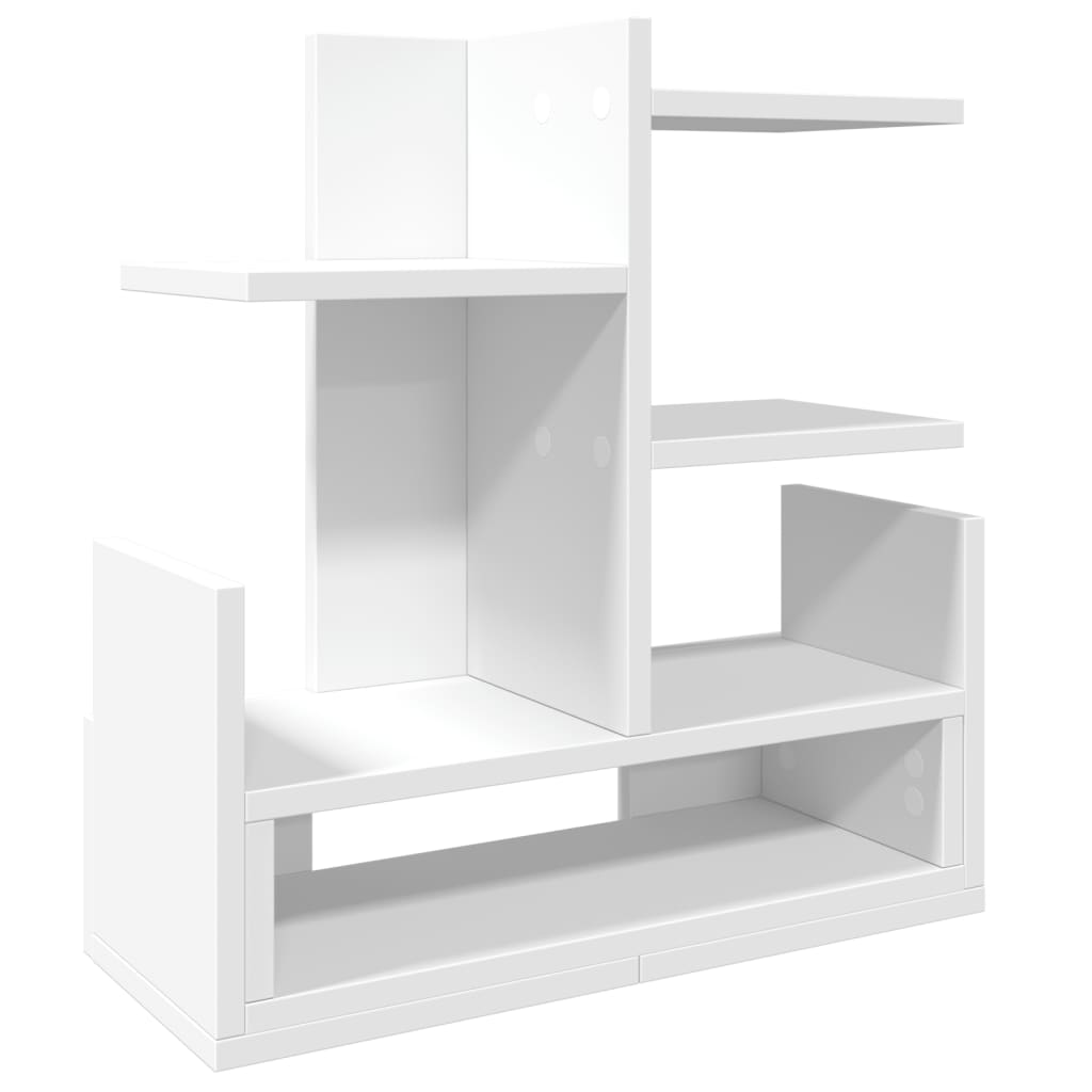 vidaXL Stolní organizér bílý 49 x 20 x 52,5 cm kompozitní dřevo