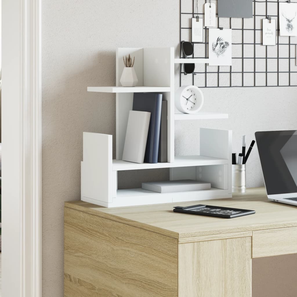 vidaXL Bureau organiser 49x20x52,5 cm bewerkt hout wit afbeelding