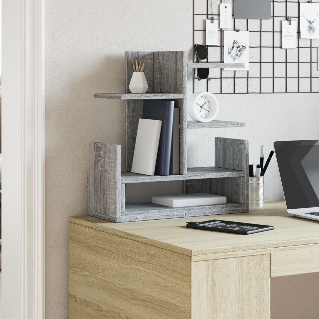 vidaXL Bureau organiser 49x20x52,5 cm bewerkt hout grijs sonoma eiken afbeelding