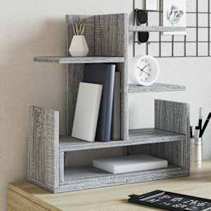 Organizator za pisalno mizo siva sonoma 49x20x52,5 cm inž. les