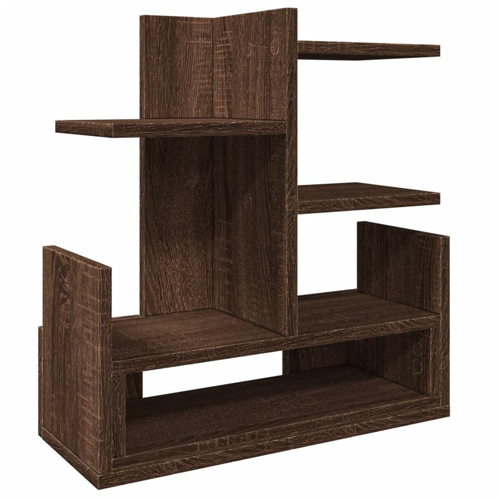 vidaXL Stolní organizér hnědý dub 49 x 20 x 52,5 cm kompozitní dřevo