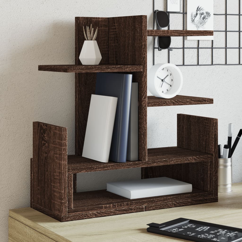 vidaXL Organizator birou, stejar maro, 49x20x52,5 cm lemn prelucrat
