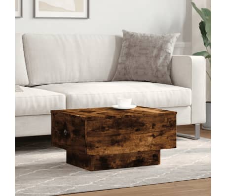 vidaXL kafijas galdiņ&scaron;, 60x45x31 cm, inženierijas koks, ozolkoka