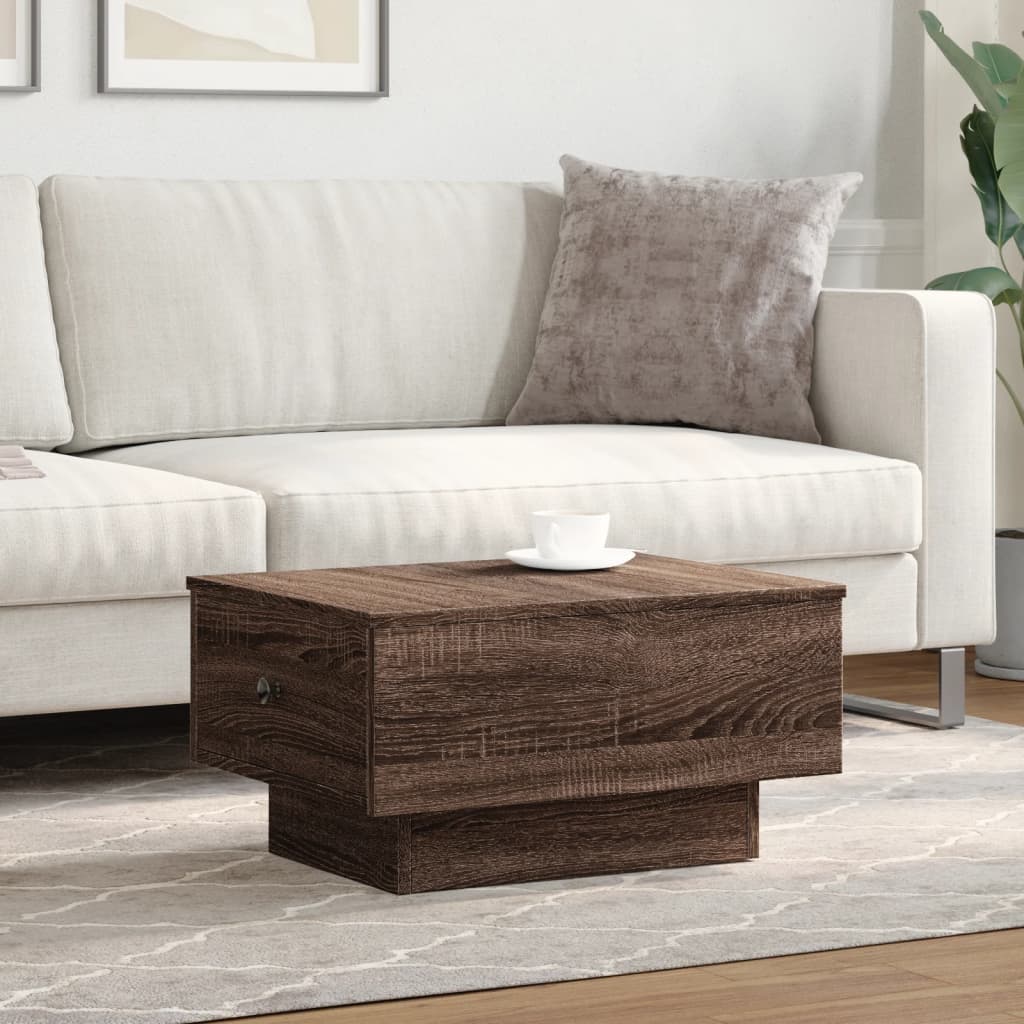vidaXL Sohvapöytä ruskea tammi 60x45x31 cm tekninen puu