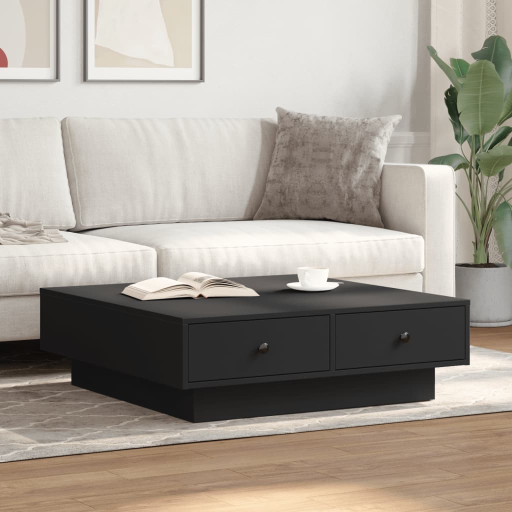 Thumbnail - vidaXL Couchtisch Schwarz 90x90x28 cm Holzwerkstoff