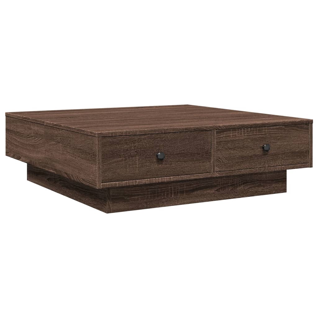 vidaXL Konferenční stolek hnědý dub 90 x 90 x 28 cm kompozitní dřevo