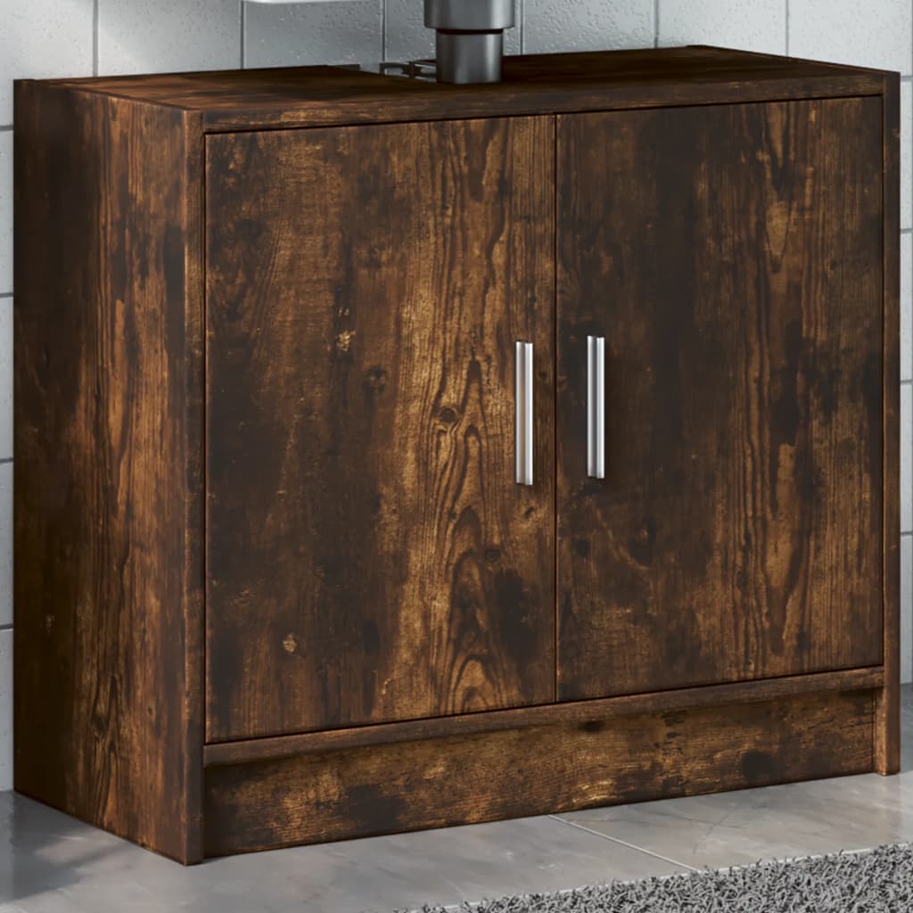 Thumbnail - vidaXL Waschbeckenschrank Räuchereiche 63x29x55 cm Holzwerkstoff