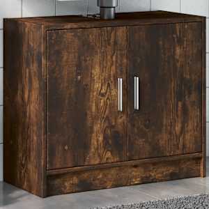 Skříňka pod umyvadlo kouřový dub 63x29x55 cm kompozitní dřevo - obrázek 1