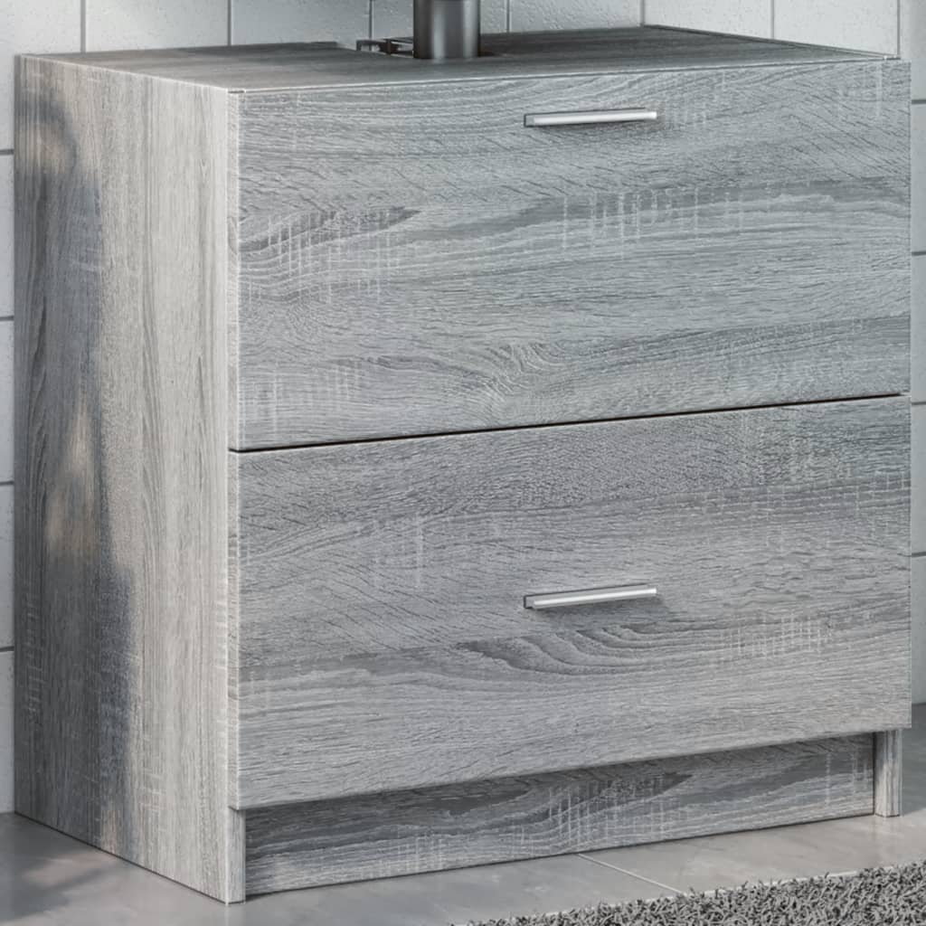 vidaXL Dulap de chiuvetă, gri sonoma, 59x37x59 cm, lemn prelucrat