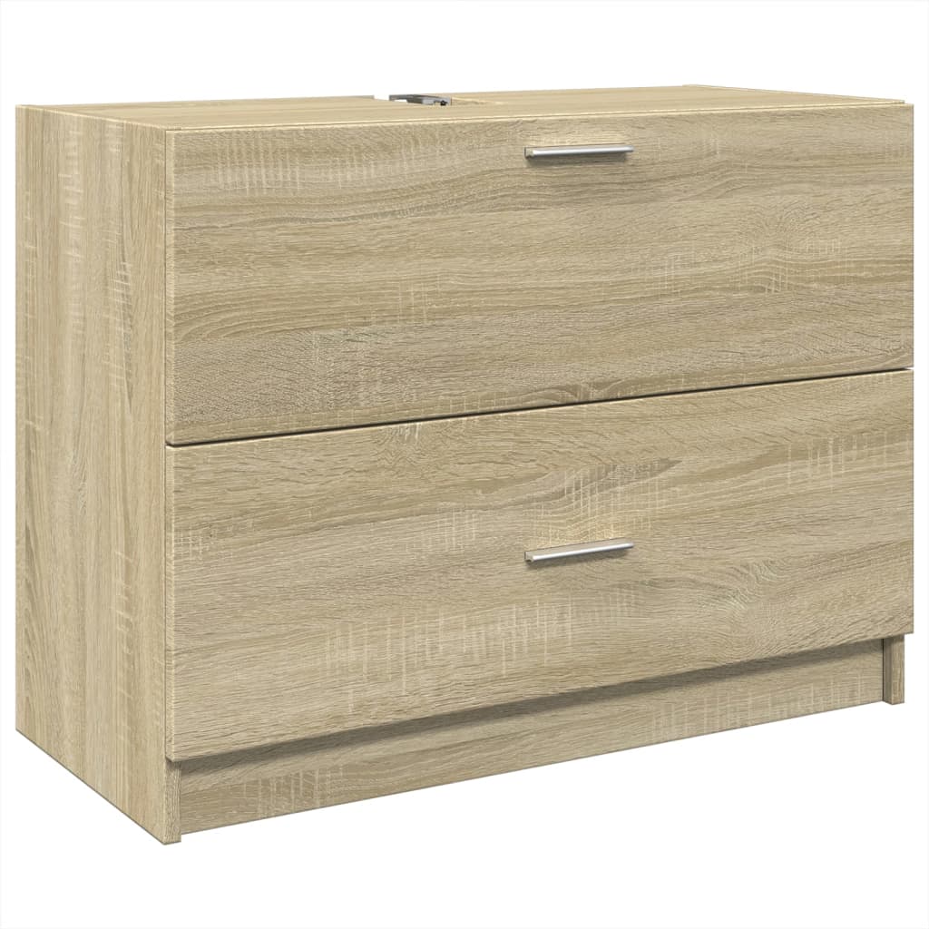 E-shop vidaXL Skrinka pod umývadlo dub sonoma 78x37x59 cm kompozitné drevo