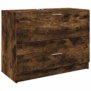 Skříňka pod umyvadlo kouřový dub 78x37x59 cm kompozitní dřevo - obrázek 2