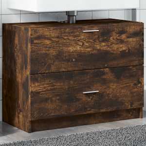 Skříňka pod umyvadlo kouřový dub 78x37x59 cm kompozitní dřevo - obrázek 1