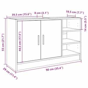 Skříňka pod umyvadlo dub sonoma 90x29x55 cm kompozitní dřevo - obrázek 11
