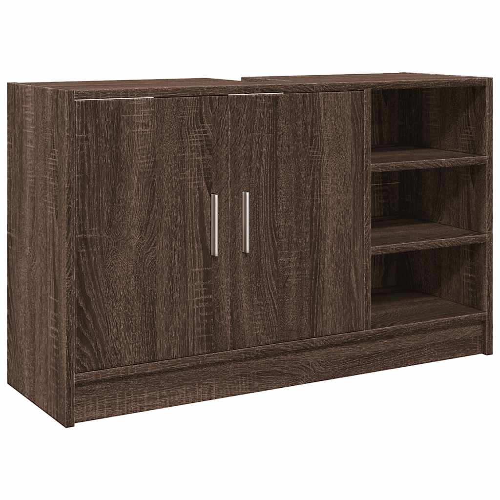 vidaXL Skříňka pod umyvadlo hnědý dub 90x29x55 cm kompozitní dřevo