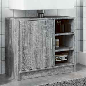 Omarica za umivalnik siva sonoma 63x29x55 cm inženirski les