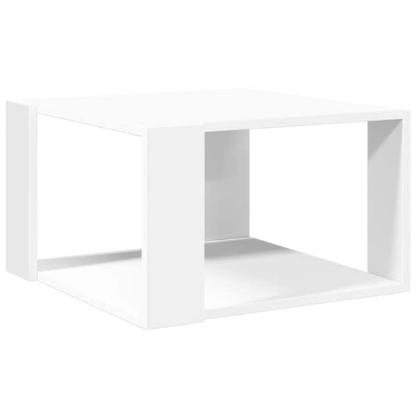 vidaXL kohvilaud, valge, 51,5 x 51,5 x 30 cm, t&ouml;&ouml;deldud puit