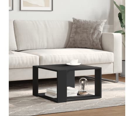 vidaXL Couchtisch Schwarz 51,5x51,5x30 cm Holzwerkstoff