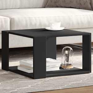 Klubska mizica črna 51,5x51,5x30 cm inženirski les