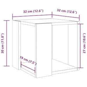 Konferenční stolek betonově šedý 32x32x30 cm kompozitní dřevo - obrázek 9
