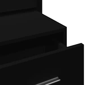 Nástěnný noční stolek s LED osvětlením černý - obrázek 9