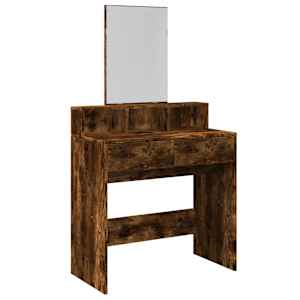 vidaXL tualettlaud peegliga, suitsutatud tamm, 80x41x144,5 cm