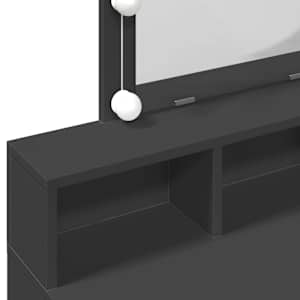 Toaletní stolek s LED černý 80 x 41 x 144,5 cm - obrázek 12