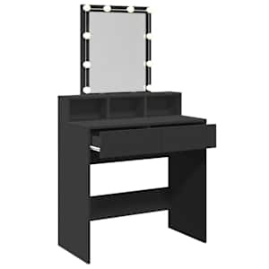 Toaletní stolek s LED černý 80 x 41 x 144,5 cm - obrázek 8
