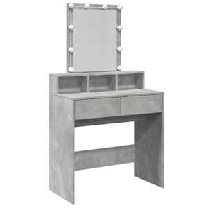Toaletní stolek s LED betonově šedý 80 x 41 x 144,5 cm - obrázek 2