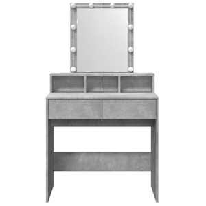 Toaletní stolek s LED betonově šedý 80 x 41 x 144,5 cm - obrázek 5