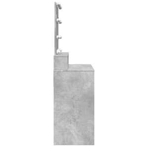 Toaletní stolek s LED betonově šedý 80 x 41 x 144,5 cm - obrázek 6