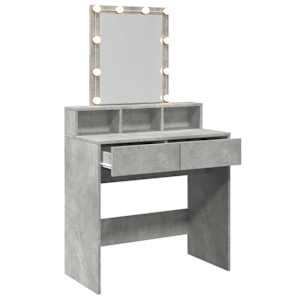 Toaletní stolek s LED betonově šedý 80 x 41 x 144,5 cm - obrázek 8